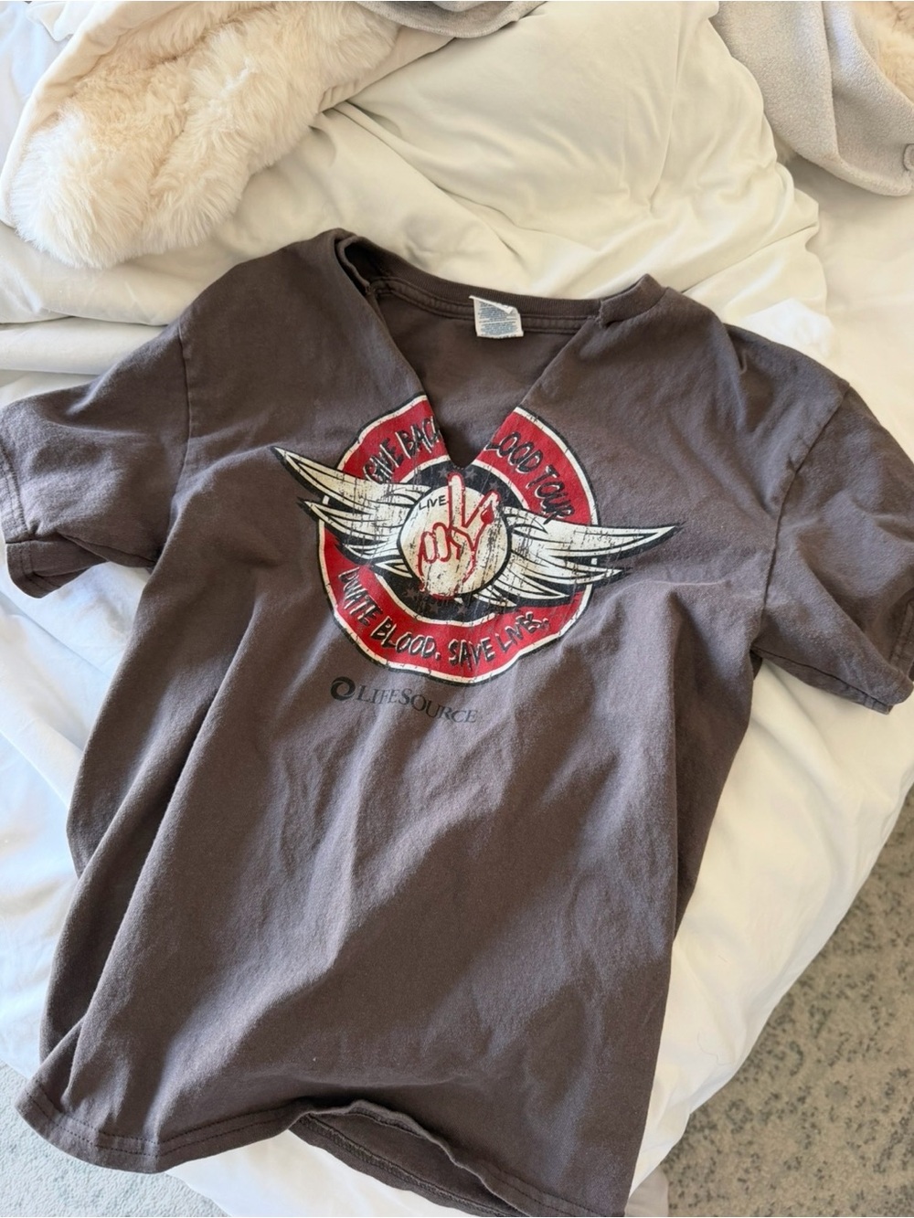 Live Give Blood Save Lives Distressed Tee